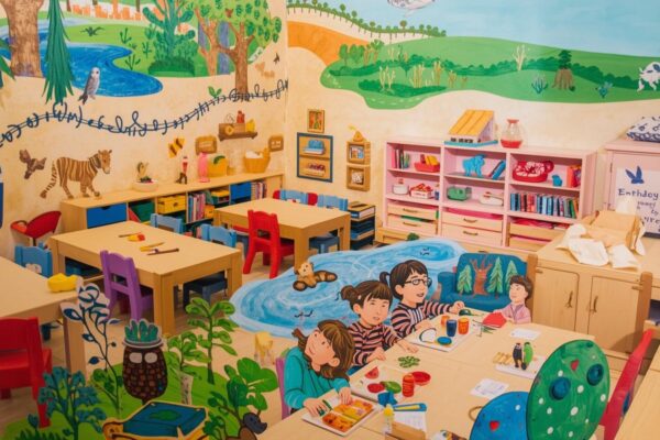 recreate this type of kindergarten ilutration services images 2.5 to 3 year old care at Teaching World (1)